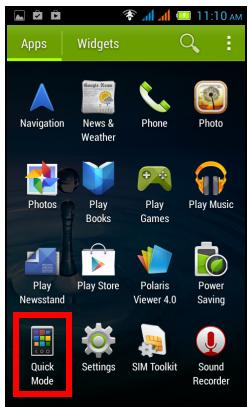 ACER LIQUID Z4 BLANC LSC - Changer de modes avec Mode rapide - 1