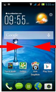 ACER LIQUID Z4 BLANC LSC - L'écran d'accueil étendu - 3