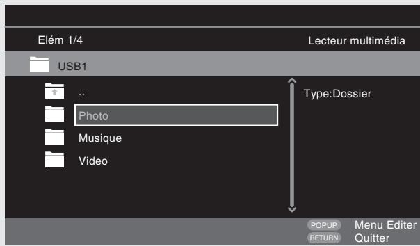 DENON DBP1611UD - Sélectionnez un dossier à dire avec les touches , puis appuyez sur ENTER. - 1