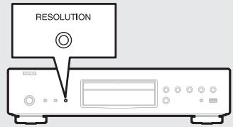 DENON DBP1611UD - Appuyez sur RESOLUTION en fonction de la résolution du téléviseur connecté (page 22). - 2