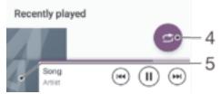 SONY XZ DS BLEU4275730 - Écran d'accueil de l'application Musique - 2