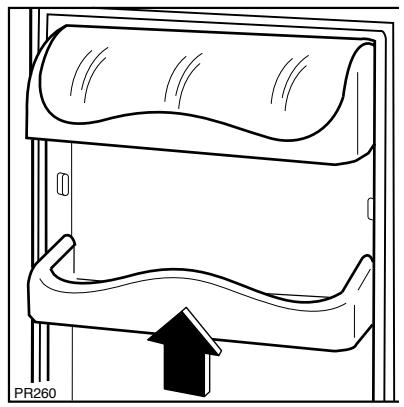 ZANUSSI ZD 18/6R - Positionnement des balconnets de la contre-porte - 2
