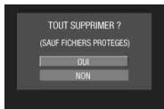 TOUT SUPPRIMER ? (SAUF FICHIERS PROTEGES) OUI NON