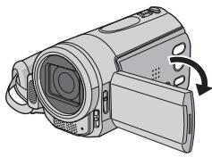 IVC GZ-MG530 - ③ Aprire il monitor LCD - 1