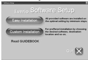 IVC GZ-MG530 - Cliquer sur [Easy Installation]. - 1
