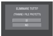 ELIMINARE TUTTI? (TRANNE I FILE PROTETTI) SI NO