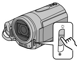 IVC GZ-MG530 - ② Aprire il copriobiettivo - 1