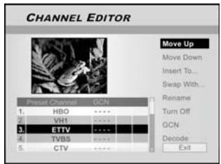 LITE-ON LVW-5026 GHC - Déplacer la Chaine TV vers le haut ou vers le bas - 1
