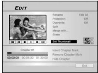 LITE-ON LVW-5026 GHC - Paramétrer un Titre (Disque Dur et DVD Seulement) - 1