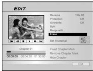 LITE-ON LVW-5026 GHC - Effacer un Titre (Disque Dur et DVD Seulement) - 1