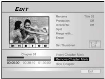 LITE-ON LVW-5026 GHC - Effacer des Marques de Chapitres (Disque Dur et DVD Seulement) - 1