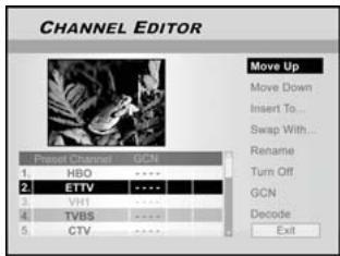 LITE-ON LVW-5026 GHC - Déplacer la Chaine TV vers le haut ou vers le bas - 2