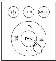 TCL TAC-14CPB/NZW - Modifier la vitesse du ventilateur - 1