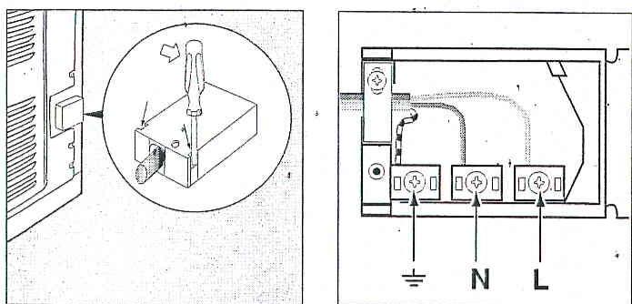 ARISTON FT 95 VC1.AN - Montage du cordon d'alimentation - 1