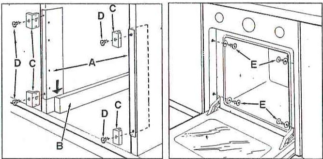 ARISTON FT 95 VC1.AN - Fixation du four au meuble - 1