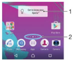 SONY XPERIA XA 160G0 - Écran d'accueil - 1
