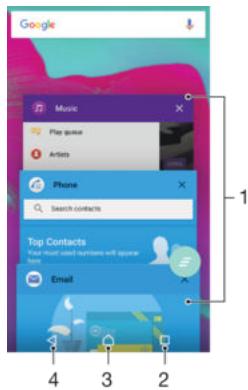 SONY XPERIA XA 160G0 - Parcourir les applications - 1