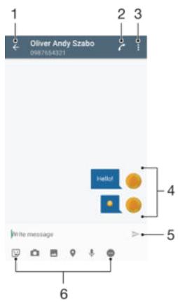 SONY XPERIA XA 160G0 - Lire et envoyer des messages - 1