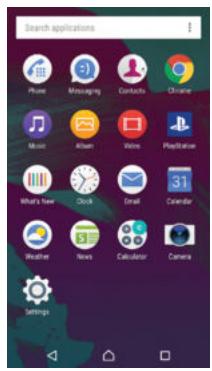 SONY XPERIA XA 160G0 - Écran Applications - 1