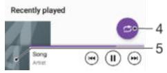 SONY XPERIA XA 160G0 - Écran d'accueil de la musique - 2
