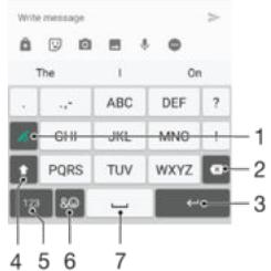 SONY XPERIA XA 160G0 - Pavé alphanumeric virtuel du téléphone - 1