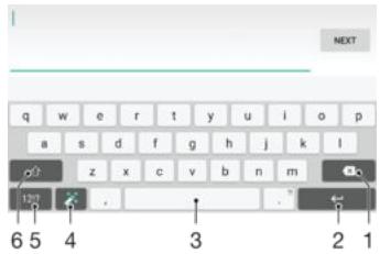 SONY XPERIA XA 160G0 - Clavier virtuel - 1