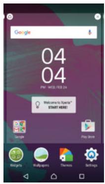 SONY XPERIA XA 160G0 - Volets de l'écran d'accueil - 1