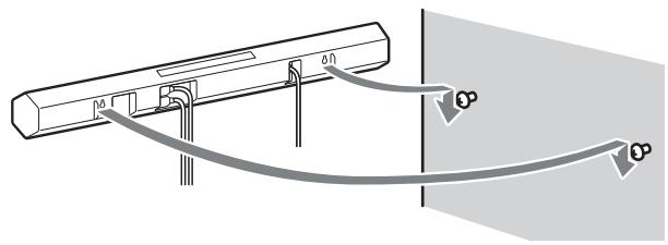 SONY HT-CT260H - Accroche la barre de son aux vis. - 1
