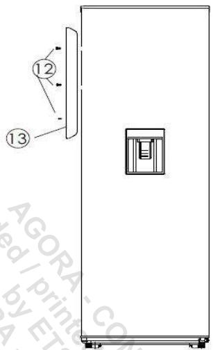 DARTY CWL331WDB - INVERSION DU SENS D'OUVERTURE DE LA PORTE - 4