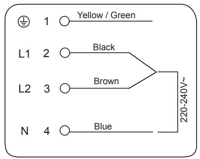 PROLINE VH334T - The wires in the mains lead are coloured in accordance with the following code: - 2