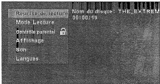 THOMSON DTH233 - Les sous-menus - 1