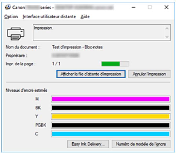 CANON TS6250 - Lancement de l'écran d'état Canon IJ - 2