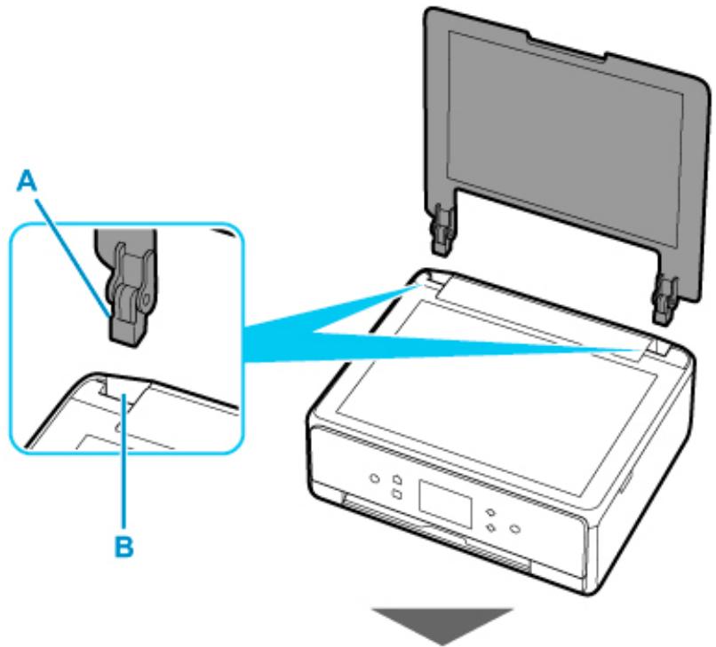 CANON TS6250 - Fixation du capot du scanner : - 1