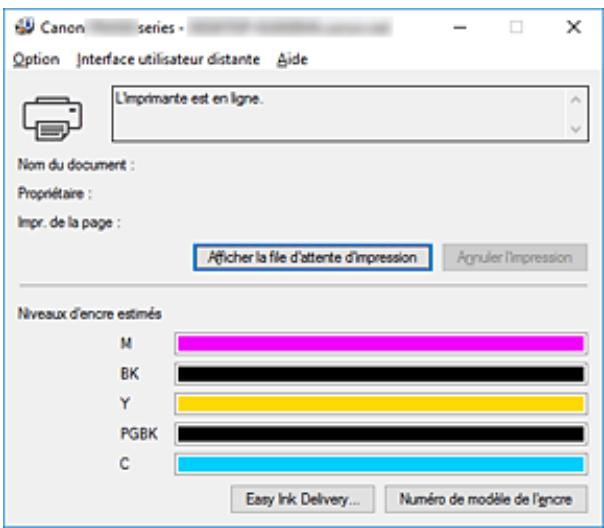 CANON TS6250 - Afficher les Niveau d'encre estimés - 1