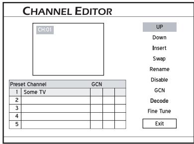 LITE-ON DDA 100X - Déplacer les chaînes TV vers le haut/bas - 2