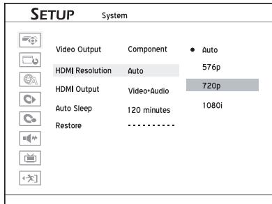 LITE-ON DDA 100X - Paramétrer HDMI - 1