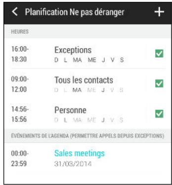 HTC DESIRE 820 SANTORIN - Définir une planification Ne pas déranger - 1