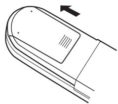 DENON AVR-2308 - Insertion des piles - 1