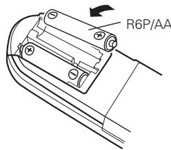 DENON AVR-2308 - Insertion des piles - 2