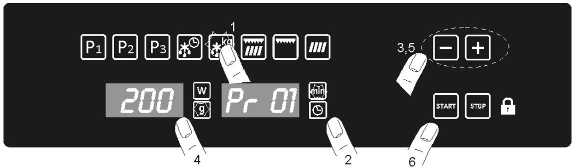 AIRLUX FMO460C - Décongélation en fonction du poids (automatique) - 1