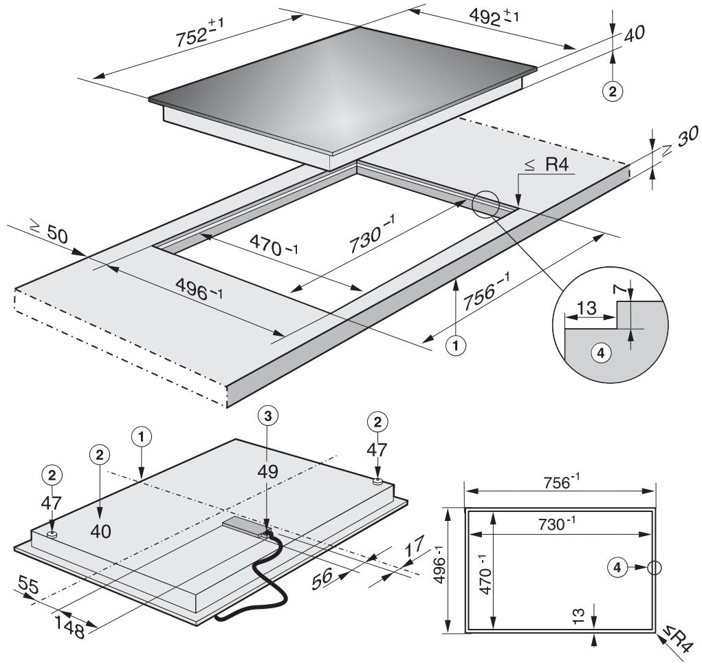 MIELE KM 5604 - Cotes d'encastrement - 1