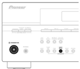 PIONEER VSX 516 S ARGENT - Utilisation de la touche de réglage rapide quick setup - 1