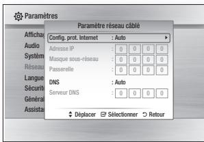SAMSUNG BD-S5300 - Paramètres Réseau Automatique - 1