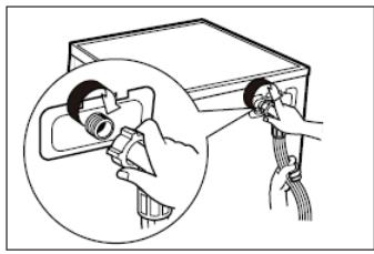 THOMSON TWBI914ALAVE - De watertoevoerslang aansluten - 1