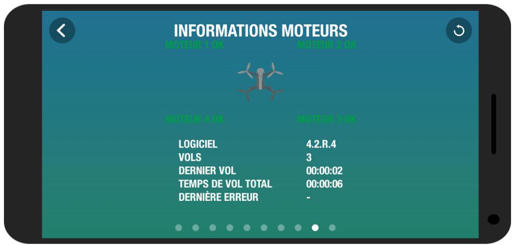 PARROT BEBOP PACK FPV WH - Informations moteurs - 1