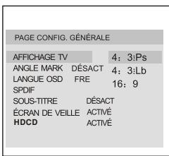 SCOTT TVD-21XFC - DESCRIPTION DES FORMATS D'AFFICHAGE - 1