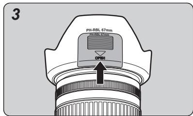 PHILIPS OBJECTIFREFLEXHD-FA352AL - Comment utiliser le parasoleil avec la fenêtre de contrôle polarisant - 1