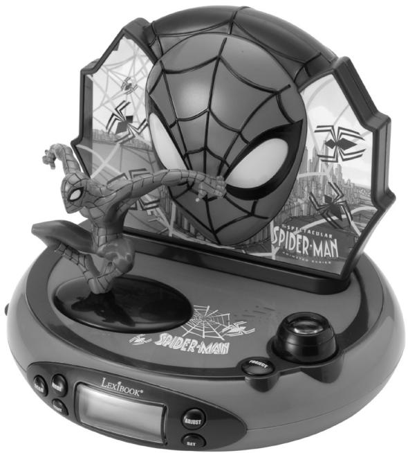 LEXIBOOK RP500SPcobIc - Radio réveil projecteur Spider-Man Spider-Man Projector Alarm Clock Radio - 1