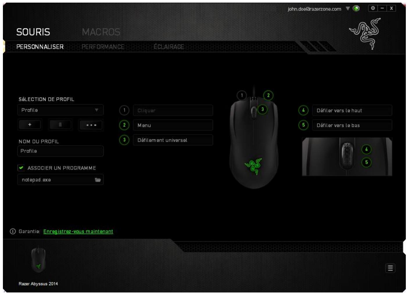 RAZER ABYSSUS 2014 - ONGLET (SOURIS) - 1