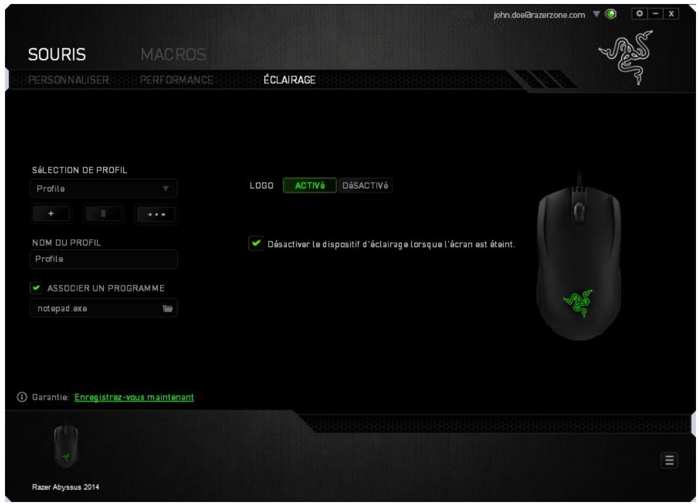 RAZER ABYSSUS 2014 - ONGLET (ÉCLAIRAGE) - 1